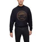 Трикотажная футболка мужская черная HUGO BOSS - фото 3