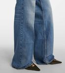 Высокие расклешенные джинсы Ami Paris, Used Blue/480 - фото 5