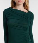 Платье миди из джерси со сборками Ferragamo, Moss - фото 4