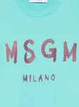 Футболка с логотипом Msgm Kids, синий - фото 3