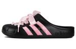 ADILETTE CLOGS Кроксы Унисекс Black Pink Adidas, Black Pink Heart - фото