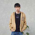 Унисекс худи цвета хаки CAT - фото 5