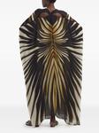 Полосатое платье миди Roberto Cavalli, золотой - фото 4