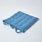 Подушка на стул Homescapes, 40x40x5 см, синий - фото 2