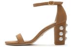 SW Strap Sandals 8cm Женские Коричневые Stuart Weitzman - фото