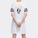 Женское платье с короткими рукавами Adidas Neo, белый - фото 5