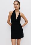 Платье PULL&BEAR HALTER , Black - фото