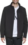 Куртка Men's Water Resistant Soft Shell Open Bottom Jacket (Standard and Big & Tall) Calvin Klein, цвет Deep Black - фото