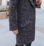 Пальто Hadley Leopard темно-серого цвета PINK MARTINI - фото 2