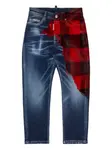 Джинсы в клетку DSQUARED2 KIDS, синий - фото