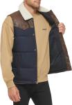 Жилет Levi's Men's Out West Mixed Media Puffer Vest, Navy - фото 4