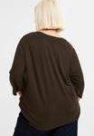 Топ XLNT by Kappahl Long sleeved top, Dark Brown - фото 3