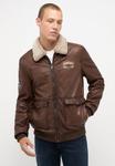 Куртка Mustang Leather jacket, Braun/Brown - фото