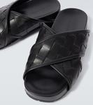 Сандалии из кожи Tarik Intrecciato Bottega Veneta, черный - фото 3