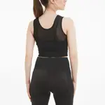 Топ (WMNS) PUMA STUDIO Layered Crop Top 'Black' - фото 4