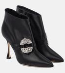 Ботильоны prabina 105 с декором Manolo Blahnik, черный - фото