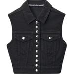 Футболка-майка женская черная Alexander Wang FW24 - фото