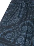 Шелковые шорты с принтом Barocco Versace Kids, синий - фото 3