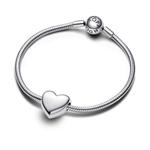 Шарм Be Love Engravable Large Heart Pandora, стерлинговое серебро - фото 6