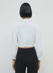 Блуза Calliope CROP CON NODO, Bianco Lana/White Denim - фото 3