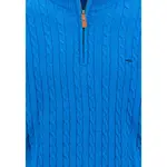 Свитер Fynch Hatton Cable half zip, синий - фото 3