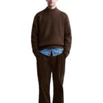 Трикотажный свитер мужской коричневый ZARA - фото 2