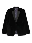 Однобортный бархатный костюм Paul Smith, черный - фото
