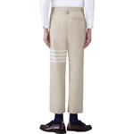 Прямые брюки Thom E 4 Bar в полоску THOM BROWNE, хаки - фото 6