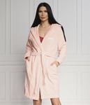 Халат женский Boss махровый с поясом, розовый - фото 3