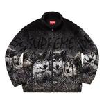 Куртка wolf fleece jacket 'black white' Supreme, черный - фото