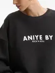 Укороченный свитшот с логотипом Aniye By, черный - фото 4