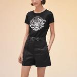 Футболка женская Hermes хлопковая, черный - фото 2