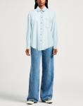 Джинсовая рубашка Msgm, синий - фото 2