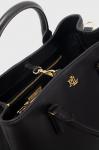 Кожаная сумка Lauren Ralph Lauren, черный - фото 6