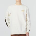 Свитер ess metallic logo sweater 'white' Puma, белый - фото 4
