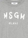 Лонгслив с логотипом Msgm Kids, серый - фото 3