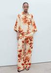 Блуза Mango PALM TREE WITH THREE-QUARTER SLEEVES, Off-White - фото 2