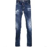 Джинсы Logo Patch Low Rise DSQUARED 2, синий - фото