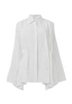 Блуза Leem LONG-SLEEVE COLLARED WITH PLEATS, White - фото 5
