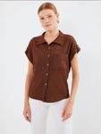 Bigdart Блузка в шоколадном цвете - фото 2