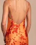 Длинное платье-белье на бретелях The-Are, оранжевый - фото 4