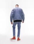 Синяя джинсовая куртка оверсайз Topman - фото 4
