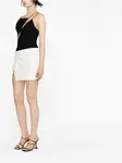 Юбка мини Cloe с запахом The Attico, белый - фото 4
