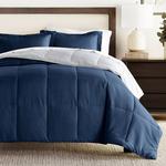 Комплект двусторонних одеял Home Collection Premium Down-Alternative, цвет Navy And Light Gray - фото