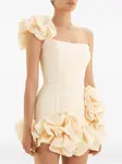 Платье мини с оборками Post Meridiem, кремовый - фото 5