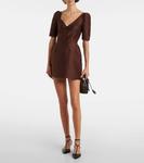 Мини-платье с бантом Shushu/Tong, Brown - фото 2