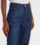 Прямые джинсы со средней посадкой Ami Paris, индиго - фото 4