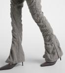 Расклешенные брюки с принтом Paija Acne Studios, Grey Melange - фото 5