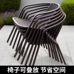 Комплект садовой мебели Baying, 4 стула, прямоугольный стол, 120 см, прозрачная столешница, с зонтом - фото 4