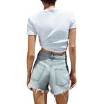 Джинсовые шорты женские синие Zara - фото 4